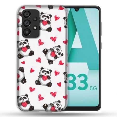 Coque Pour Samsung Galaxy A33 5G Animal Panda C?ur