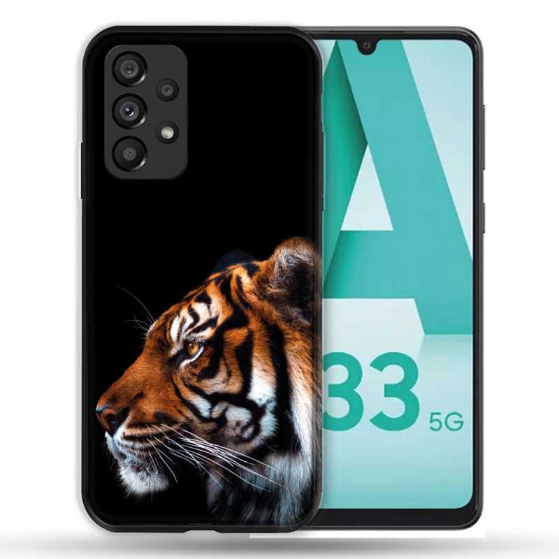 Coque Pour Samsung Galaxy A33 5G Animal Tigre Noir