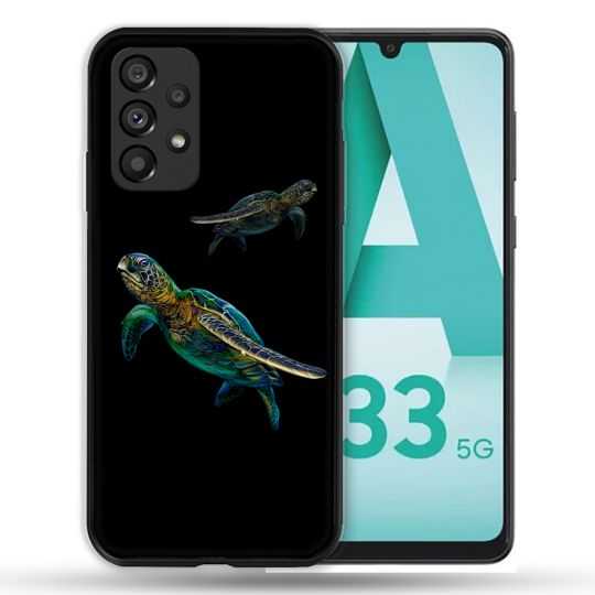 Coque Pour Samsung Galaxy A33 5G Animal Tortue Noire multicolore