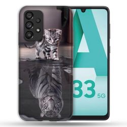 Coque Pour Samsung Galaxy A33 5G Animal Chat Reflet