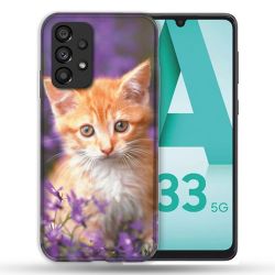 Coque Pour Samsung Galaxy A33 5G Animal Chat Violet