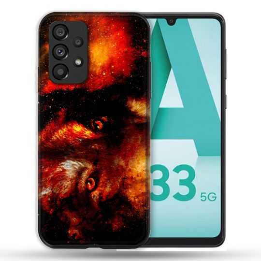 Coque Pour Samsung Galaxy A33 5G Animal Loup Espace