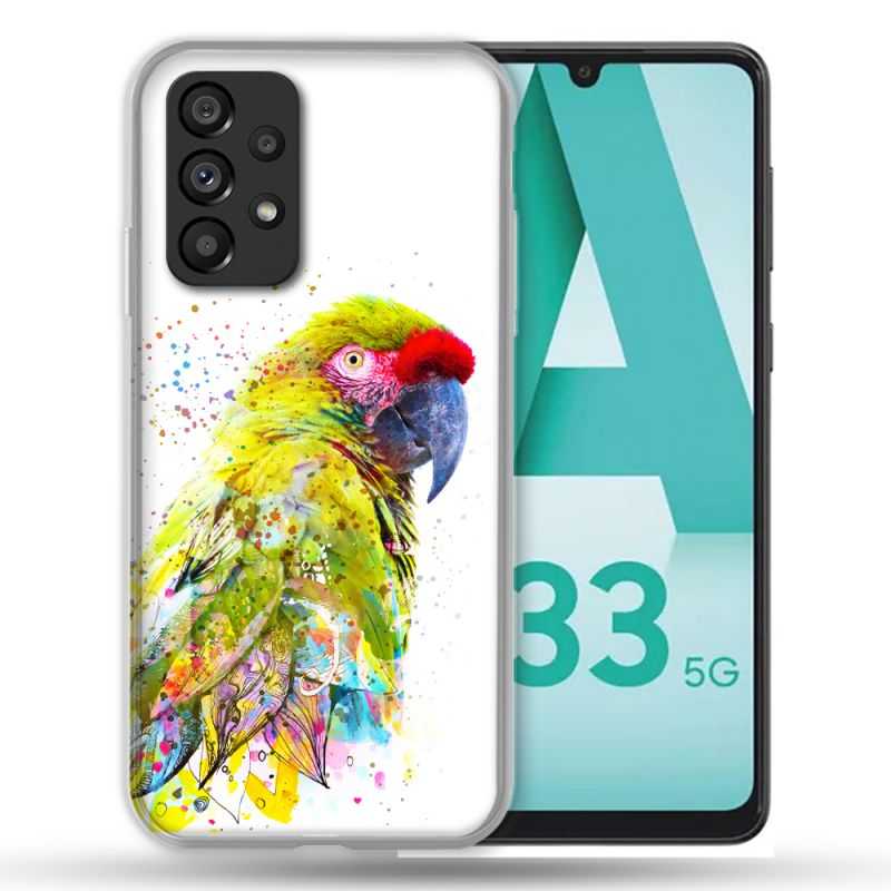 Coque Pour Samsung Galaxy A33 5G Animal Perroquet Jaune