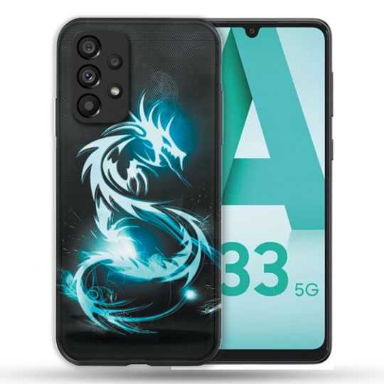 Coque Pour Samsung Galaxy A33 5G Fantastique Dragon Bleu