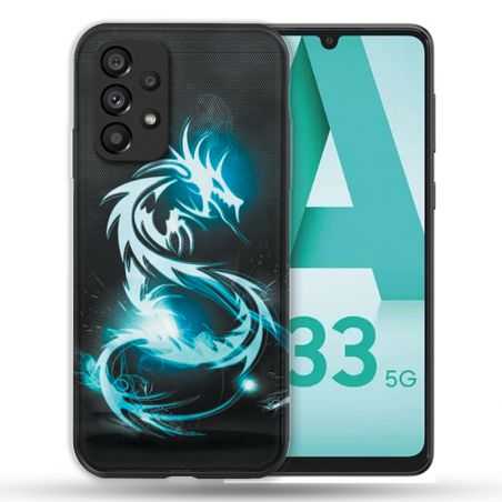 Coque Pour Samsung Galaxy A33 5G Fantastique Dragon Bleu