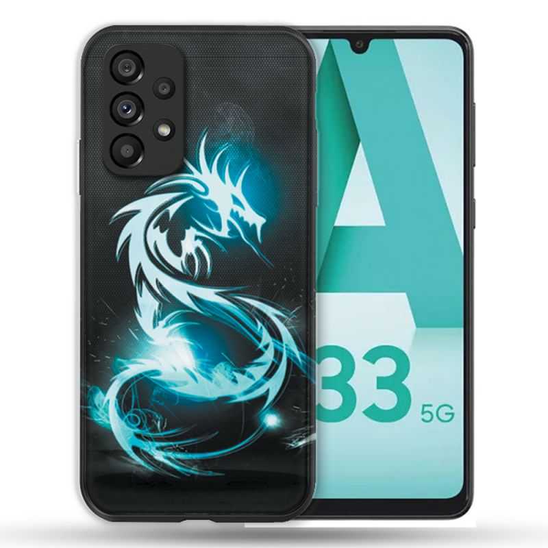 Coque Pour Samsung Galaxy A33 5G Fantastique Dragon Bleu