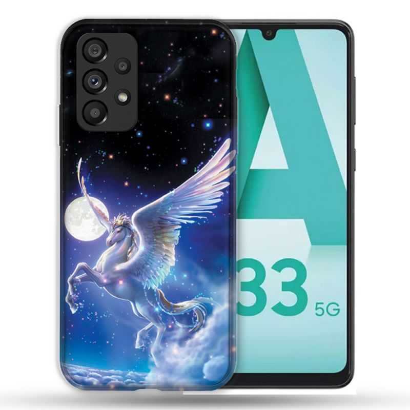 Coque Pour Samsung Galaxy A33 5G Fantastique Licorne Céleste