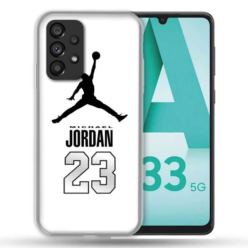 Coque Pour Samsung Galaxy A33 5G Jordan 23 Blanc