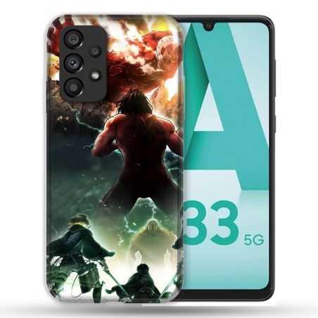 Coque Pour Samsung Galaxy A33 5G Manga Attaque Titans Combat