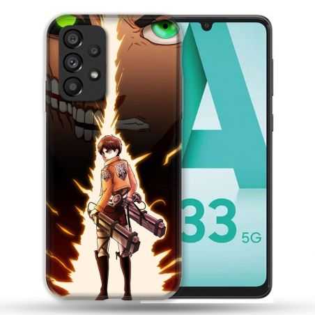 Coque Pour Samsung Galaxy A33 5G Manga Attaque Titans Eren Eclair