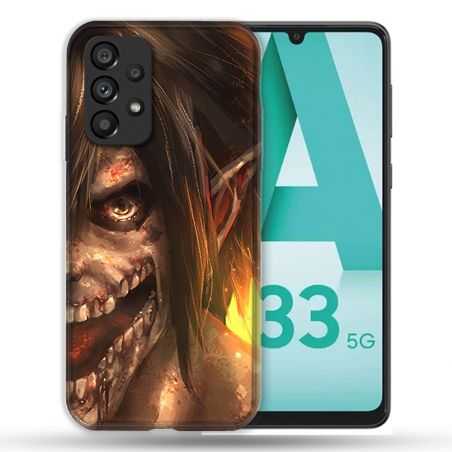 Coque Pour Samsung Galaxy A33 5G Manga Attaque Titans Eren Titan