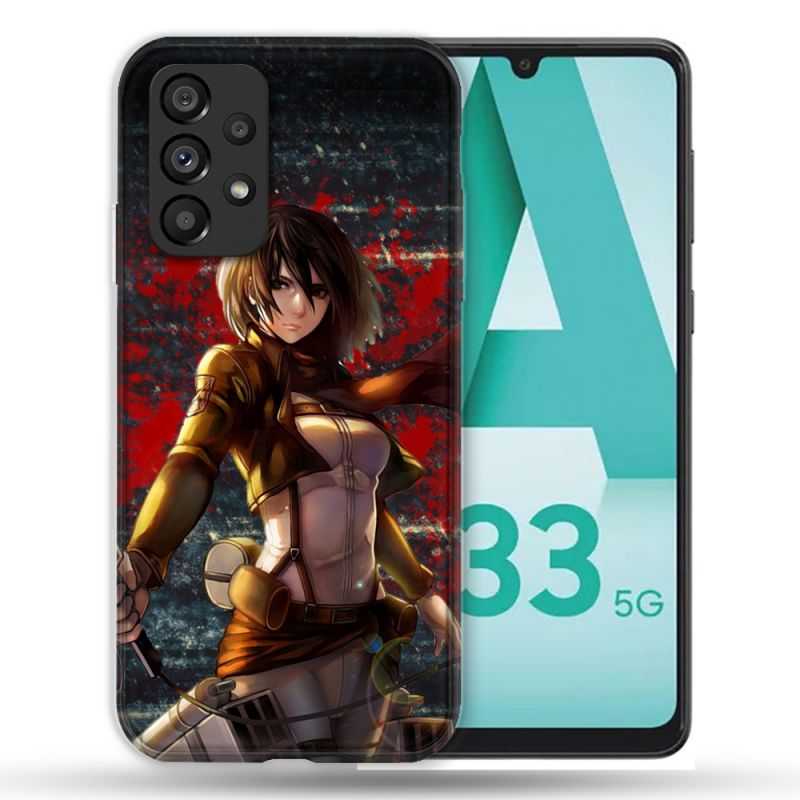 Coque Pour Samsung Galaxy A33 5G Manga Attaque Titans Mikasa