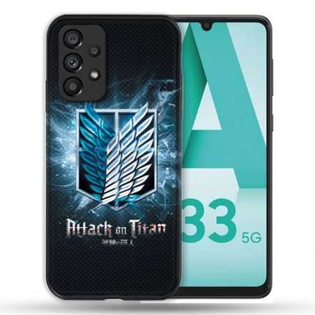 Coque Pour Samsung Galaxy A33 5G Manga Attaque Titans Noir