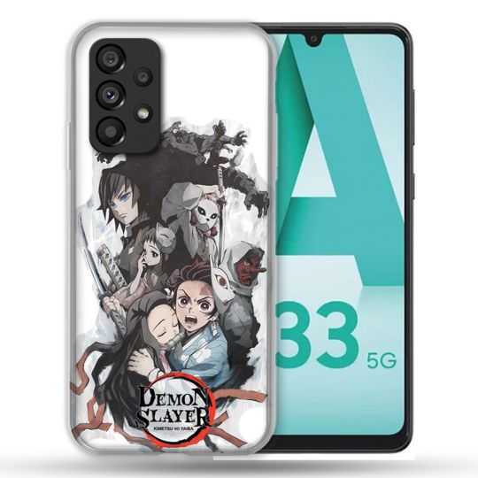 Coque Pour Samsung Galaxy A33 5G Manga Demon Slayer Blanc