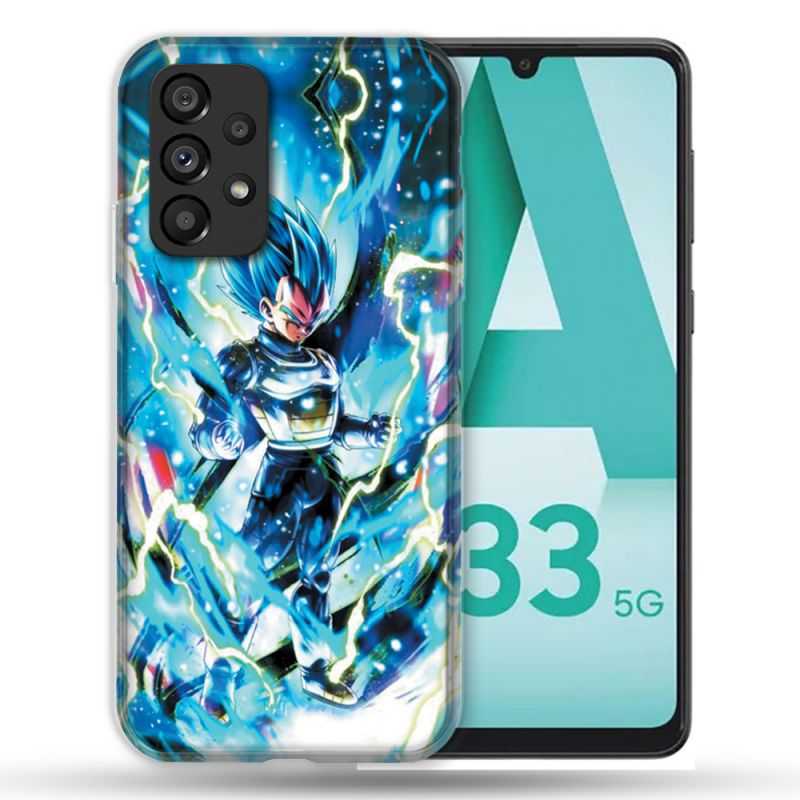 Coque Pour Samsung Galaxy A33 5G Manga Dragon Ball Vegeta Bleu