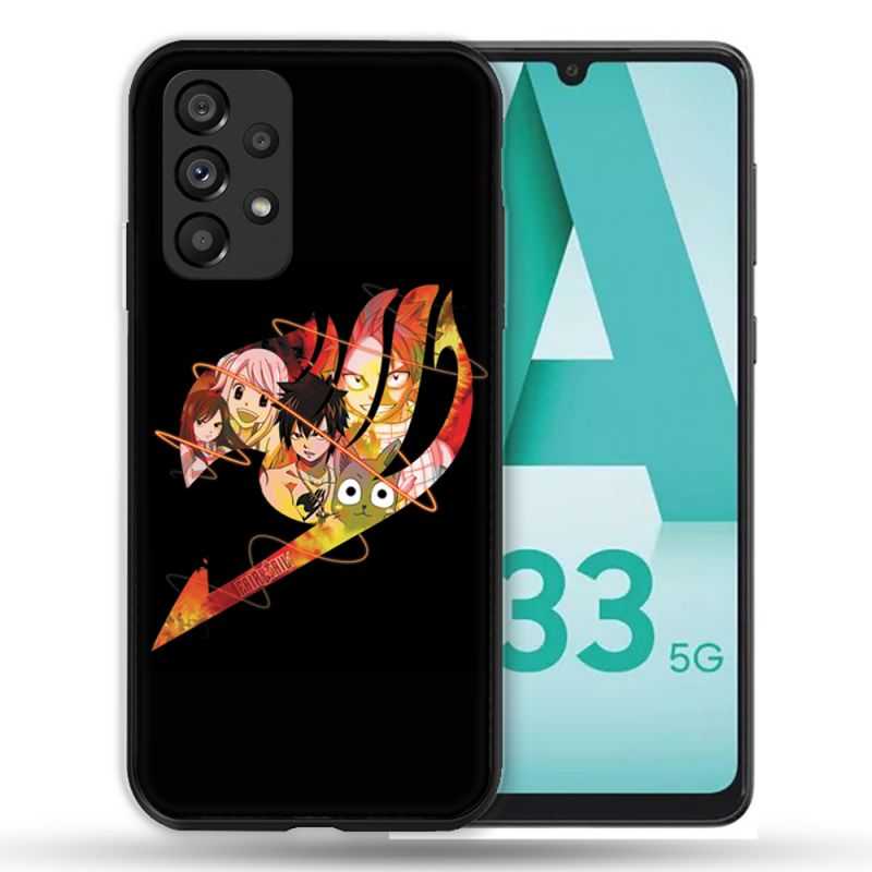 Coque Pour Samsung Galaxy A33 5G Manga Fairy Tail Logo Noir
