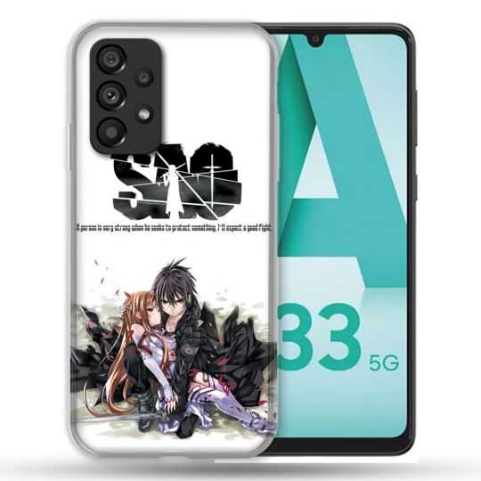 Coque Pour Samsung Galaxy A33 5G Manga SAO sword Art Online Blanc