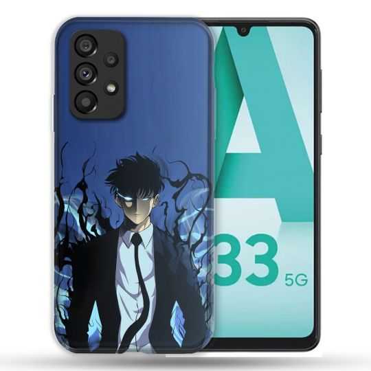 Coque Pour Samsung Galaxy A33 5G Manga Solo Leveling Sung Bleu