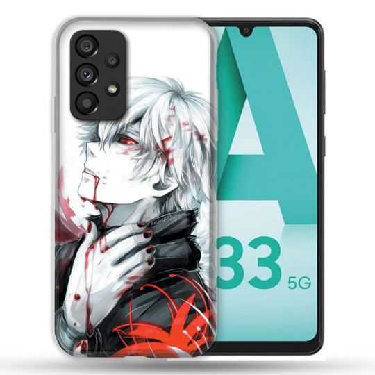Coque Pour Samsung Galaxy A33 5G Manga Tokyo Ghoul Kaneki Blanc