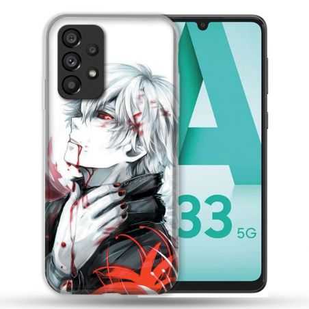 Coque Pour Samsung Galaxy A33 5G Manga Tokyo Ghoul Kaneki Blanc