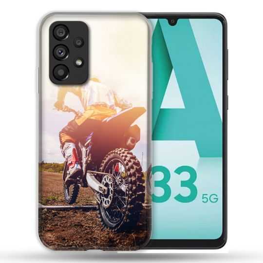 Coque Pour Samsung Galaxy A33 5G Moto Cross Soleil