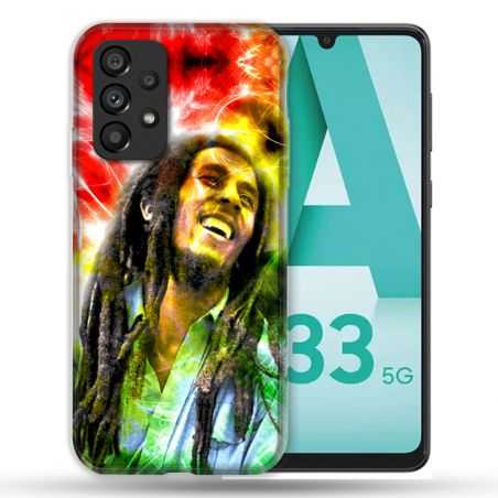 Coque Pour Samsung Galaxy A33 5G Musique Bob Marley Color