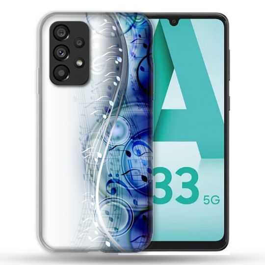 Coque Pour Samsung Galaxy A33 5G Musique Partition Vague