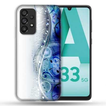 Coque Pour Samsung Galaxy A33 5G Musique Partition Vague
