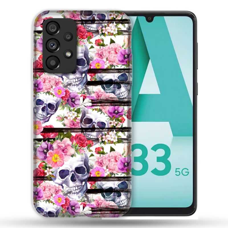 Coque Pour Samsung Galaxy A33 5G Tete de Mort Pattern