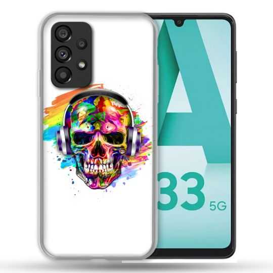 Coque Pour Samsung Galaxy A33 5G Tete de Mort Tag