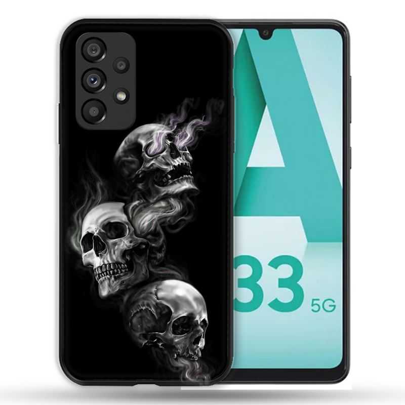 Coque Pour Samsung Galaxy A33 5G Tete de Mort Triple