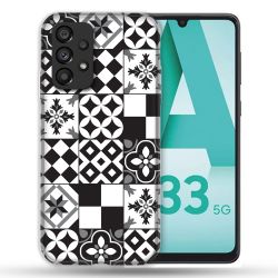 Coque Pour Samsung Galaxy A33 5G Texture Carreau Ciment Noir