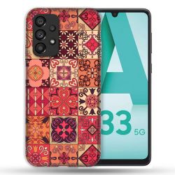 Coque Pour Samsung Galaxy A33 5G Texture Carreau Ciment Rouge