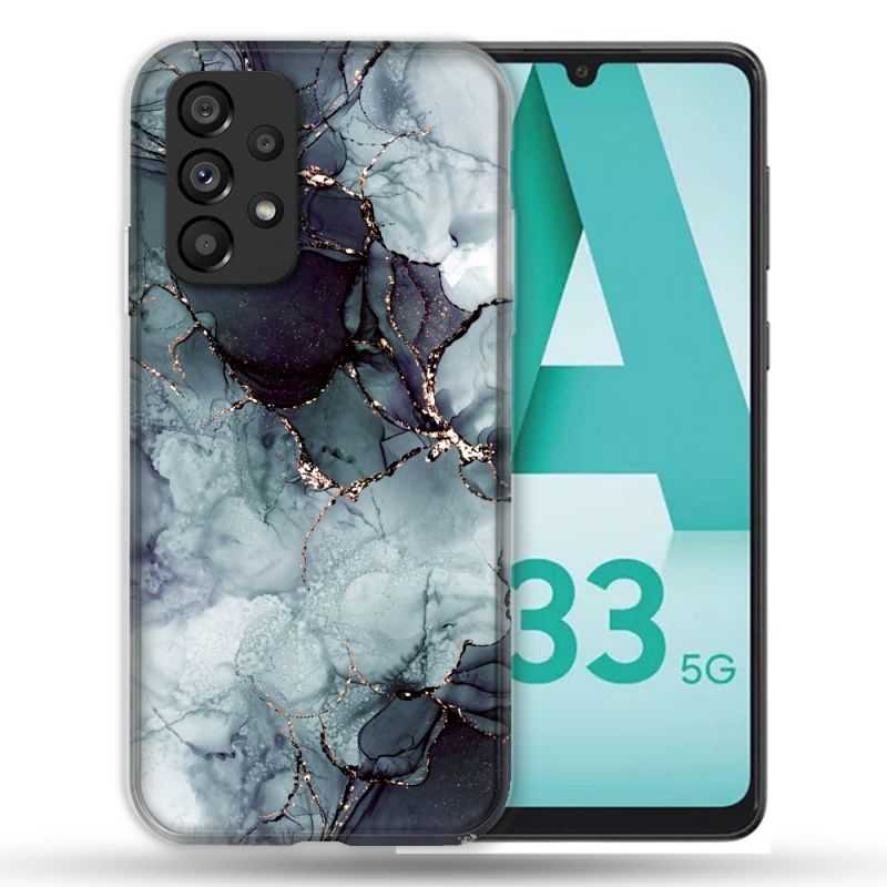Coque Pour Samsung Galaxy A33 5G Texture Marbre Gris