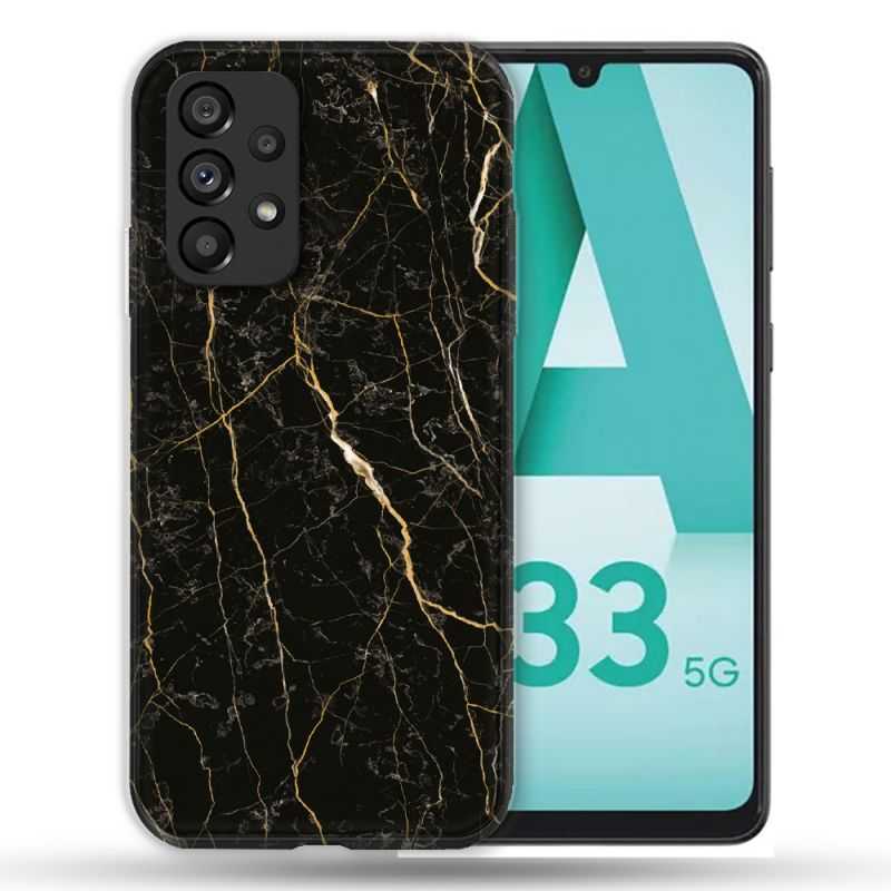 Coque Pour Samsung Galaxy A33 5G Texture Marbre Noir