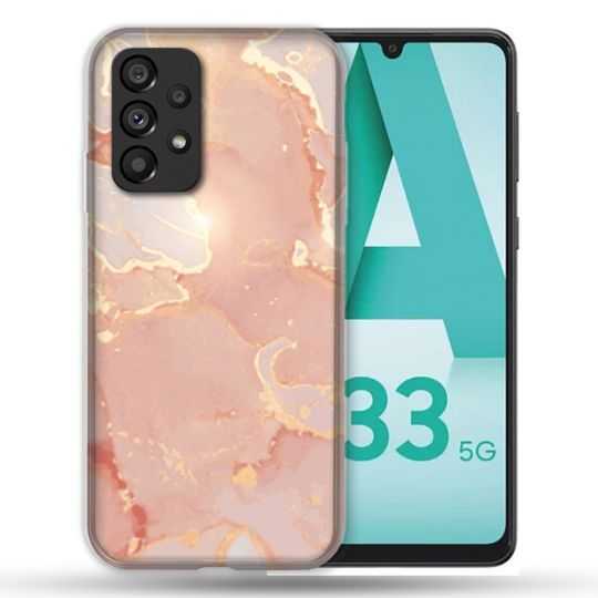 Coque Pour Samsung Galaxy A33 5G Texture Marbre Rose