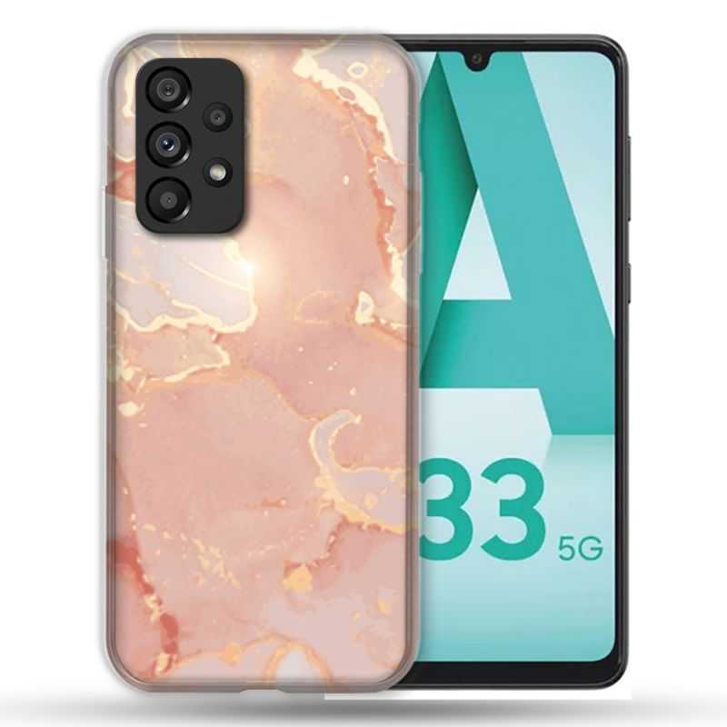 Coque Pour Samsung Galaxy A33 5G Texture Marbre Rose