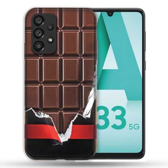 Coque Pour Samsung Galaxy A33 5G Texture Trompe Oeil Chocolat