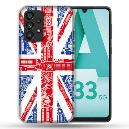 Coque Pour Samsung Galaxy A33 5G Voyage Angleterre Blanc