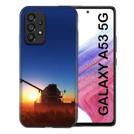 Coque Pour Samsung Galaxy A53 5G Agriculture Moissonneuse Soleil