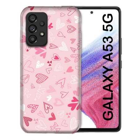 Coque Pour Samsung Galaxy A53 5G Amour Ptis Coeurs