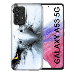 Coque Pour Samsung Galaxy A53 5G Animal Aigle Royal Blanc