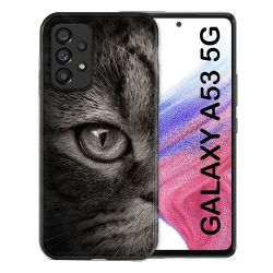 Coque Pour Samsung Galaxy A53 5G Animal Chat Gris