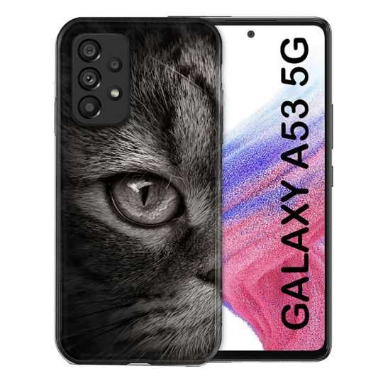 Coque Pour Samsung Galaxy A53 5G Animal Chat Gris