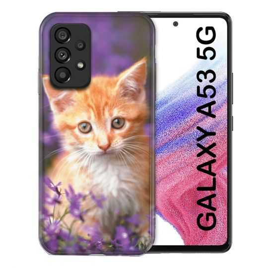 Coque Pour Samsung Galaxy A53 5G Animal Chat Violet