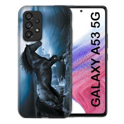 Coque Pour Samsung Galaxy A53 5G Animal Cheval Noir