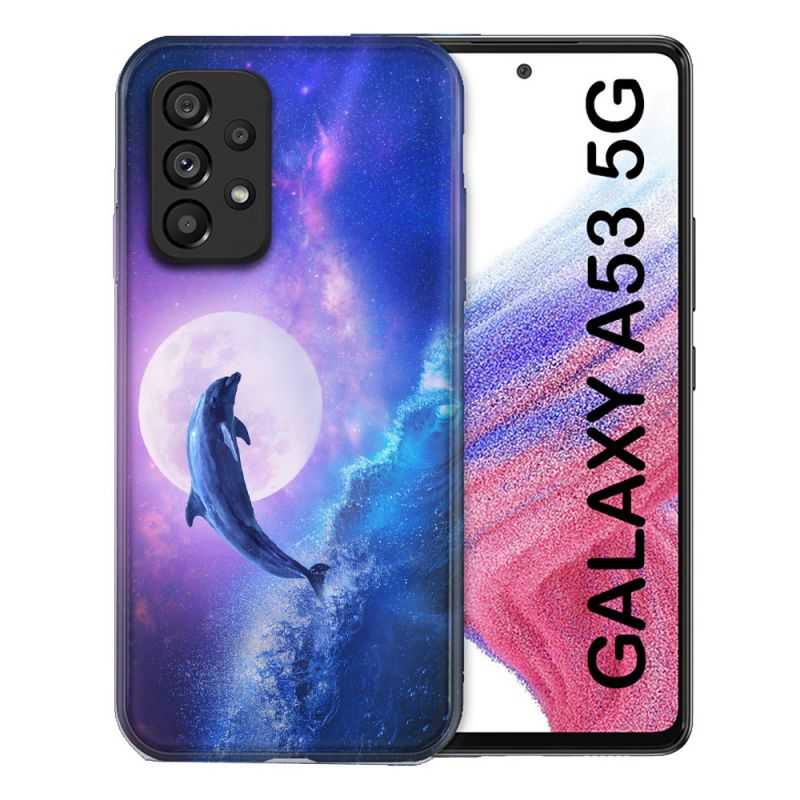 Coque Pour Samsung Galaxy A53 5G Animal Dauphin Vague