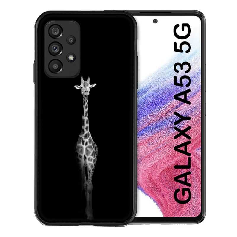 Coque Pour Samsung Galaxy A53 5G Animal Girafe Noire