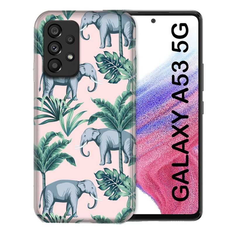 Coque Pour Samsung Galaxy A53 5G Animal Elephant Pattern