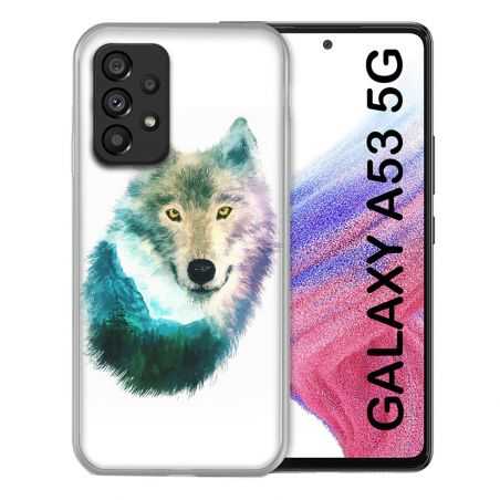 Coque Pour Samsung Galaxy A53 5G Animal Loup Montagne